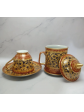 Porcelain coffee tea two mugs THai benjarong 